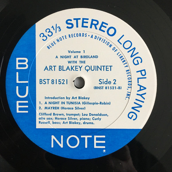 Art Blakey Quintet - A Night At Birdland (Volume 1) (Vinyl, LP, Album, Reissue, Stereo) Good Plus (G+) / Very Good Plus (VG+)
