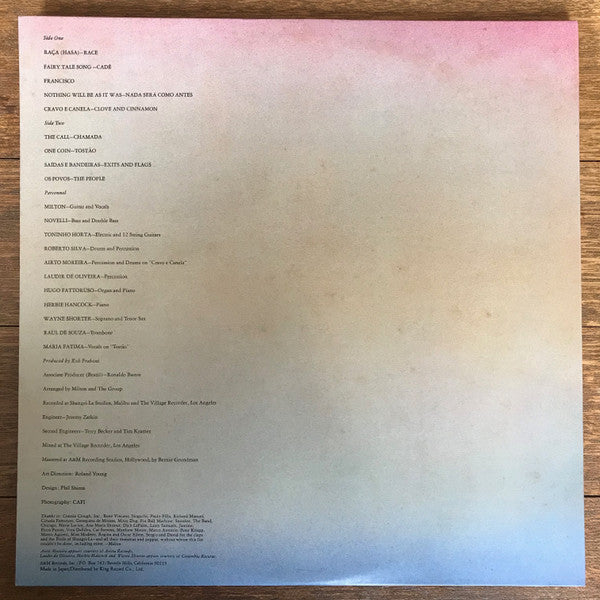 Milton Nascimento - Milton (Vinyl, LP, Album) Very Good (VG) / Very Good (VG)