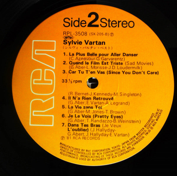 Sylvie Vartan - Sylvie Vartan (Vinyl, LP, Compilation, Reissue) Very Good Plus (VG+) / Very Good Plus (VG+)