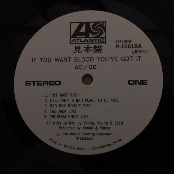 AC/DC - If You Want Blood You've Got It (Vinyl, LP, Album, Promo)