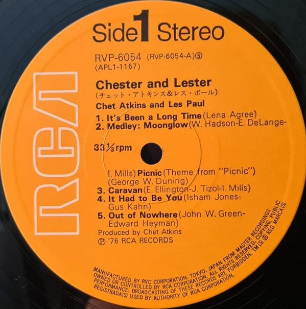 Chet Atkins - Chester & Lester (Vinyl, LP, Album, Stereo)