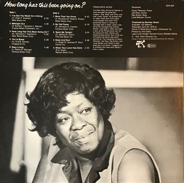 Sarah Vaughan - How Long Has This Been Going On? (Vinyl, LP, Album, Stereo) Very Good Plus (VG+) / Near Mint (NM or M-)