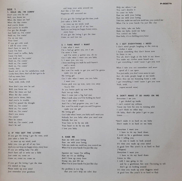 Sam & Dave - Hold On, I'm Comin' (Vinyl, LP, Album, Reissue, Stereo) Very Good Plus (VG+) / Very Good (VG)