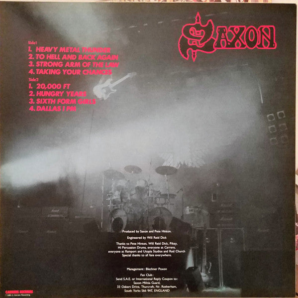 Saxon - Strong Arm Of The Law (Vinyl, LP, Album, Promo) Very Good Plus (VG+) / Good Plus (G+)
