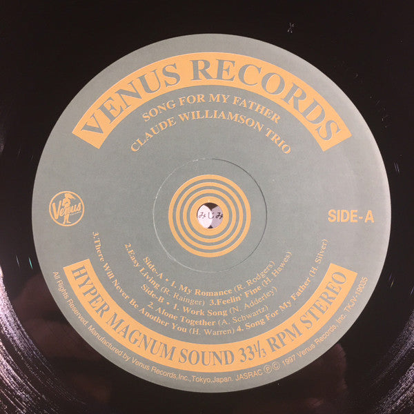 The Claude Williamson Trio - Song For My Father (Vinyl, LP, Album, Limited Edition, Stereo) Near Mint (NM or M-) / Near Mint (NM or M-)