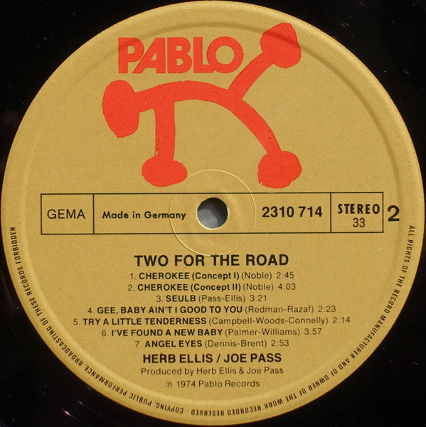 Herb Ellis - Two For The Road (Vinyl, LP, Album) Very Good Plus (VG+) / Very Good Plus (VG+)