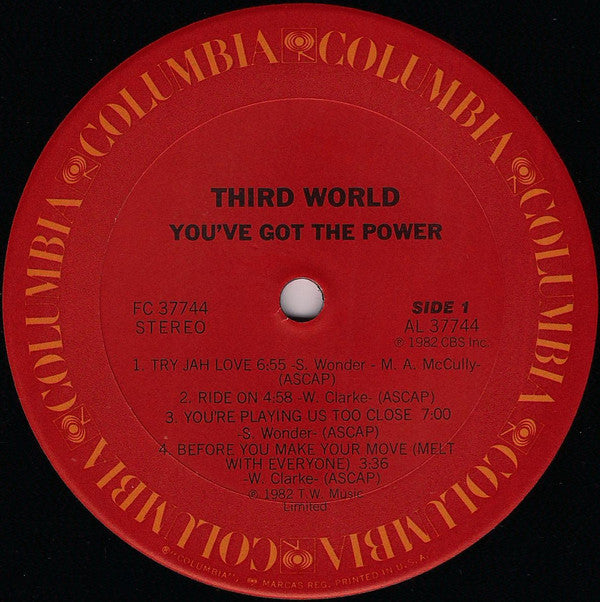 Third World - You've Got The Power (Vinyl, LP, Album) Very Good Plus (VG+) / Very Good (VG)