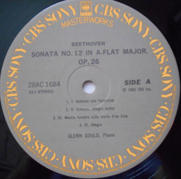 Ludwig van Beethoven - Sonatas No. 12, Op. 26 & No. 13, Op. 27, No. 1 (Vinyl, LP, Album) Very Good Plus (VG+) / Very Good Plus (VG+)