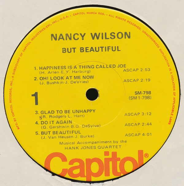 Nancy Wilson - But Beautiful (Vinyl, LP, Album, Reissue) Very Good Plus (VG+) / Very Good Plus (VG+)