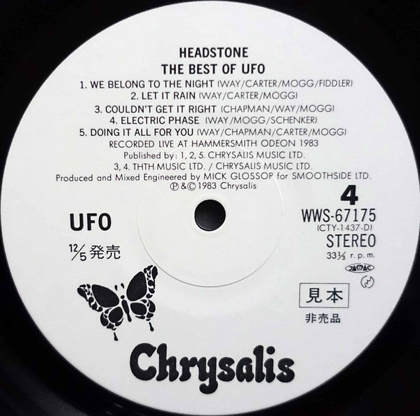 Various - Headstone: The Best Of UFO (2xVinyl, LP, Compilation, Promo) Very Good Plus (VG+) / Very Good (VG)