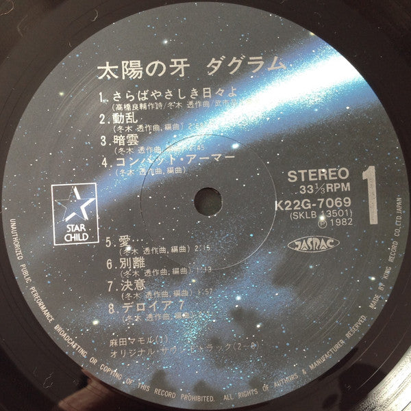 Tohru Fuyuki - 太陽の牙 ダグラム BGM集 (Vinyl, LP, Album, Stereo) Very Good Plus (VG+) / Very Good (VG)