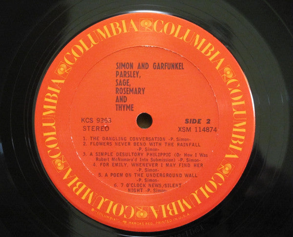 Simon & Garfunkel - Parsley, Sage, Rosemary And Thyme (Vinyl, LP, Album, Reissue) Good Plus (G+) / Good Plus (G+)
