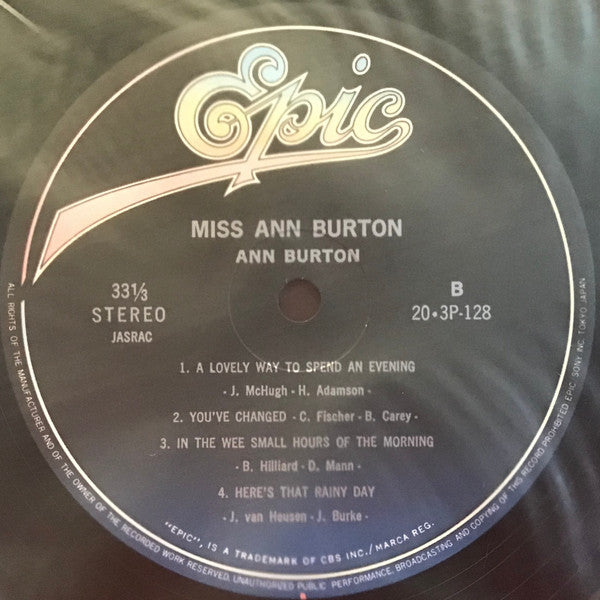 Ann Burton - Miss Ann Burton (Vinyl, LP, Compilation, Reissue) Very Good (VG) / Very Good Plus (VG+)