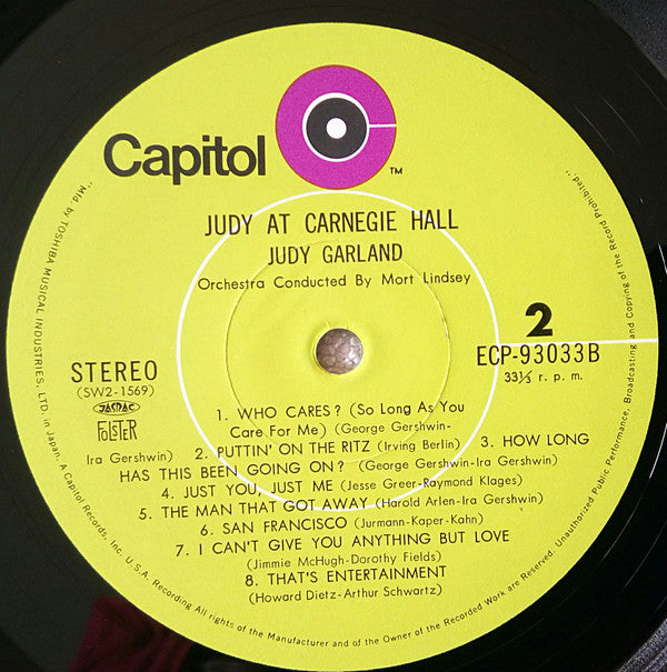 Judy Garland - Judy at Carnegie Hall (Vinyl, LP, Stereo)