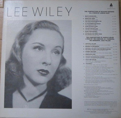 Lee Wiley - Sings The Songs Of... (Vinyl, LP, Compilation, Mono)