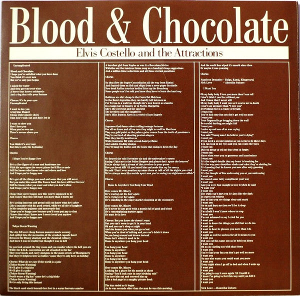 Elvis Costello & The Attractions - Blood & Chocolate (Vinyl, LP, Al...