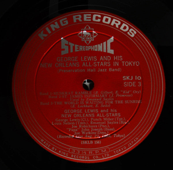 George Lewis And His New Orleans All Stars - George Lewis & New Orleans All-Stars In Tokyo (2xVinyl, LP) Very Good Plus (VG+) / Very Good (VG)