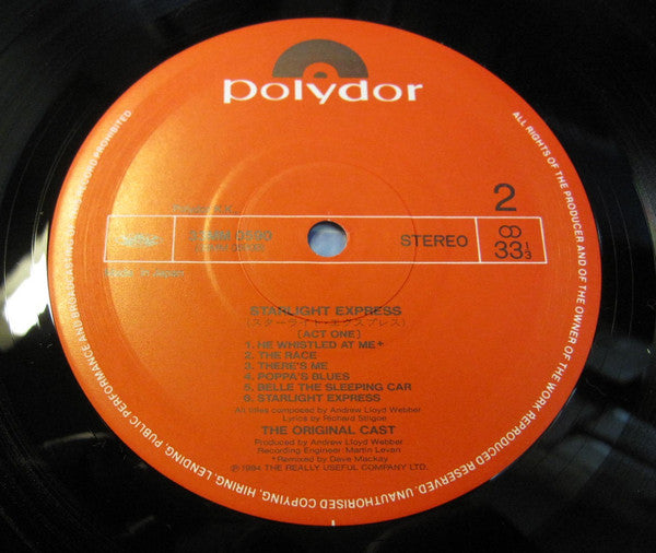 Andrew Lloyd Webber - Starlight Express (2xVinyl, LP, Album, Stereo) Very Good Plus (VG+) / Very Good Plus (VG+)