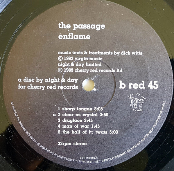 The Passage - Enflame (Vinyl, LP, Album) Very Good Plus (VG+) / Very Good Plus (VG+)