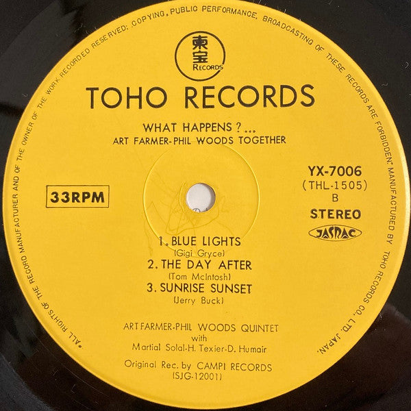 Art Farmer - What Happens ?... (Vinyl, LP, Album, Stereo) Very Good Plus (VG+) / Very Good Plus (VG+)
