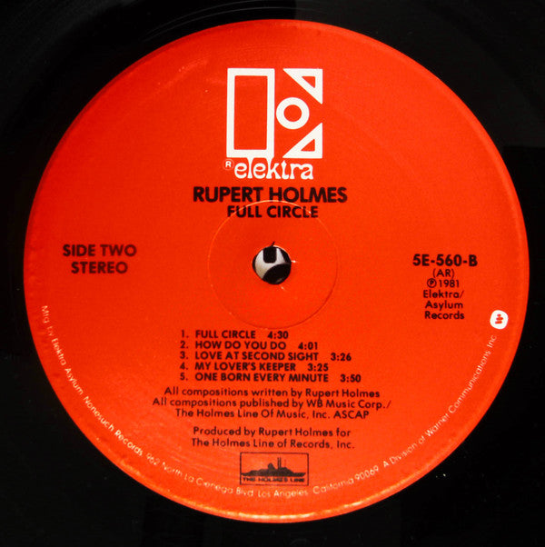 Rupert Holmes - Full Circle (Vinyl, LP, Album) Very Good (VG) / Very Good (VG)