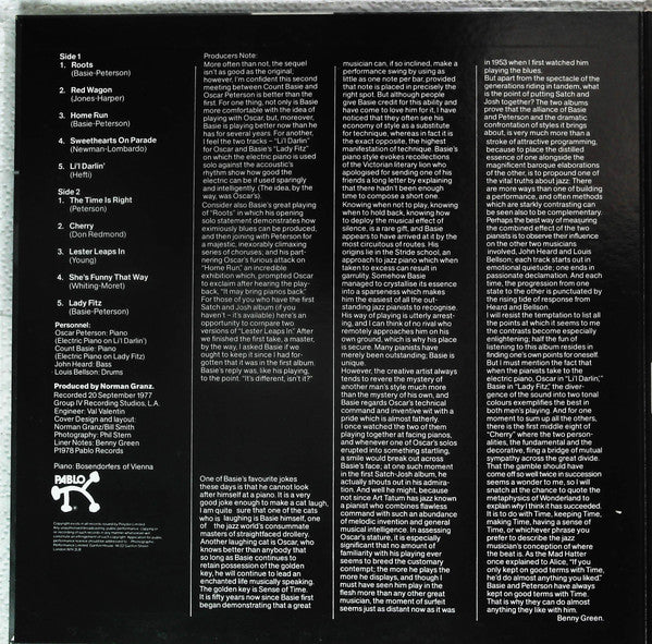 Oscar Peterson - Satch And Josh.....Again (Vinyl, LP, Album) Very Good Plus (VG+) / Very Good Plus (VG+)