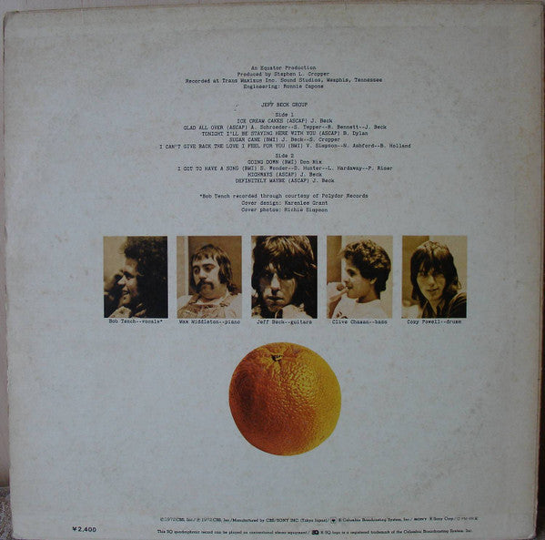 Jeff Beck Group - Jeff Beck Group (Vinyl, LP, Album, Reissue, Quadraphonic) Very Good Plus (VG+) / Good Plus (G+)