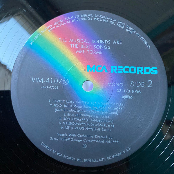 Mel Tormé - Musical Sounds Are The Best Songs (Vinyl, LP, Mono) Very Good Plus (VG+) / Very Good (VG)