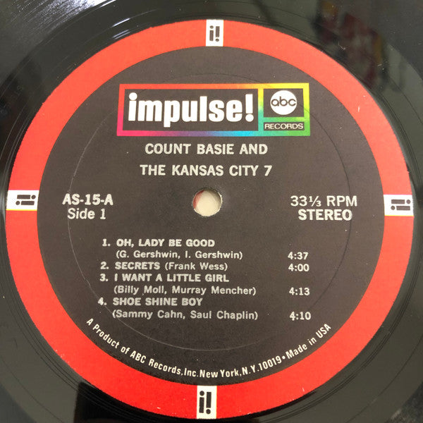 Count Basie And The Kansas City Seven - Count Basie And The Kansas City 7 (Vinyl, LP, Album, Reissue, Stereo) Very Good Plus (VG+) / Very Good Plus (VG+)