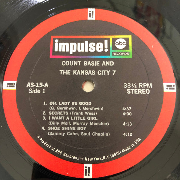 Count Basie And The Kansas City Seven - Count Basie And The Kansas City 7 (Vinyl, LP, Album, Reissue, Stereo) Very Good (VG) / Very Good (VG)