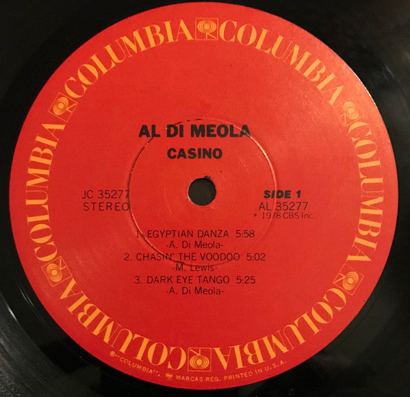 Al Di Meola - Casino (Vinyl, LP, Album) Very Good (VG) / Very Good Plus (VG+)