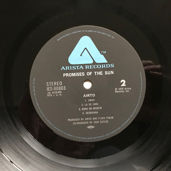 Airto Moreira - Promises Of The Sun (Vinyl, LP, Album) Very Good Plus (VG+) / Good Plus (G+)
