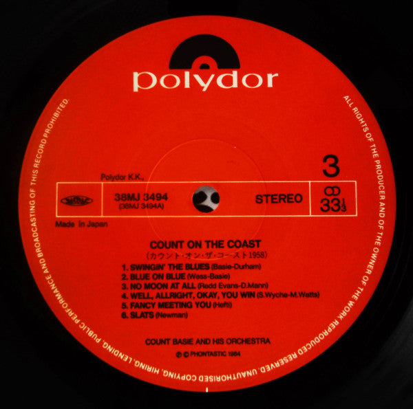 Count Basie Orchestra - Count On The Coast '58 (2xVinyl, LP, Album) Good Plus (G+) / Good Plus (G+)