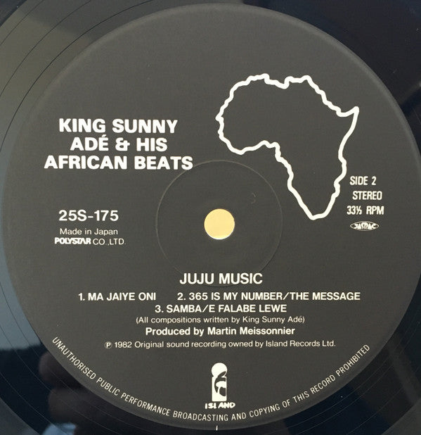 King Sunny Ade & His African Beats - Juju Music (Vinyl, LP, Album, Promo) Very Good Plus (VG+) / Very Good (VG)