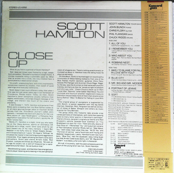 Scott Hamilton - Close Up (Vinyl, LP, Album, Reissue)