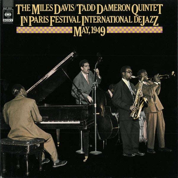 Miles Davis-Tadd Dameron Quintet - In Paris Festival International De Jazz - May, 1949 (Vinyl, LP, Album, Mono, Reissue) Very Good Plus (VG+) / Very Good (VG)