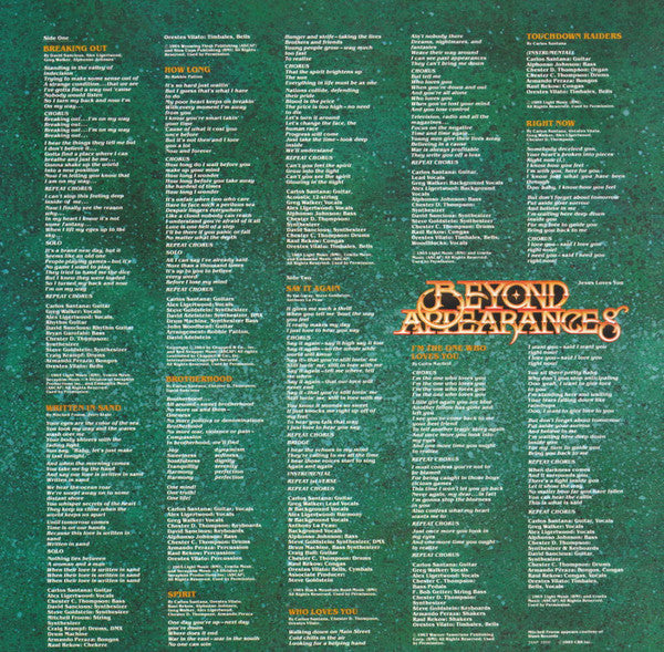 Santana - Beyond Appearances (Vinyl, LP, Album)