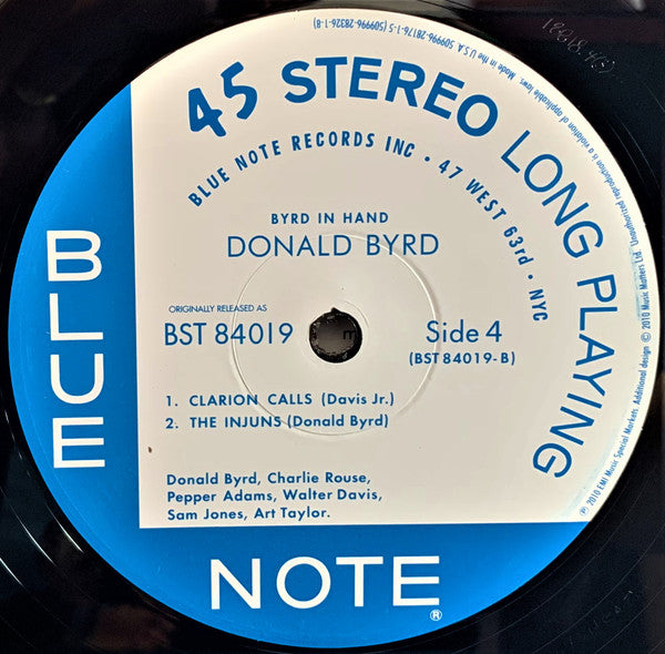 Donald Byrd - Byrd In Hand (2xVinyl, 12", 45 RPM, Limited Edition, Numbered, Reissue, Remastered, Stereo) Very Good Plus (VG+) / Near Mint (NM or M-)