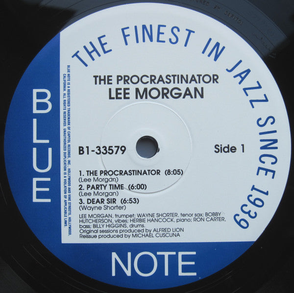 Lee Morgan - The Procrastinator (Vinyl, LP, Album, Limited Edition, Reissue, Remastered, Stereo) Near Mint (NM or M-) / Near Mint (NM or M-)