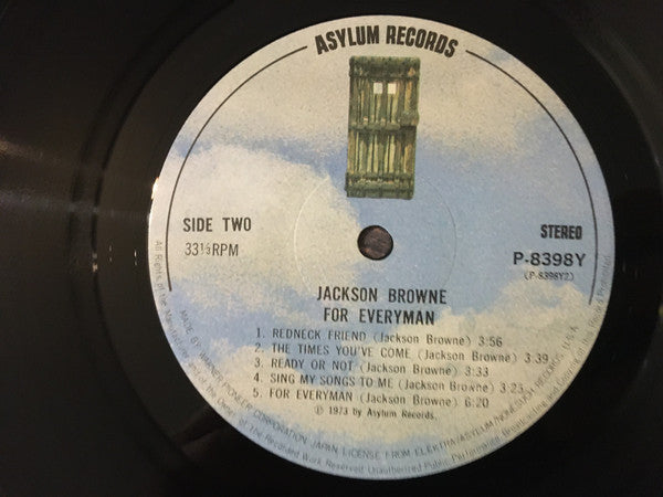 Jackson Browne - For Everyman (Vinyl, LP, Album) Good Plus (G+) / Good Plus (G+)