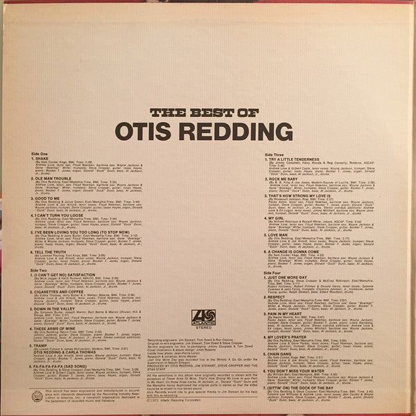 Otis Redding - The Best Of Otis Redding (2xVinyl, LP, Compilation, Reissue) Near Mint (NM or M-) / Very Good Plus (VG+)