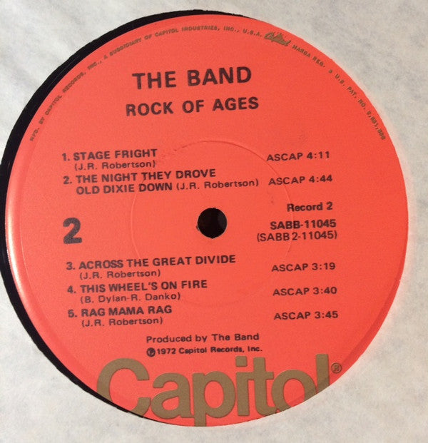 The Band - Rock Of Ages (The Band In Concert) (2xVinyl, LP, Album, Repress, Stereo) Very Good Plus (VG+) / Very Good (VG)