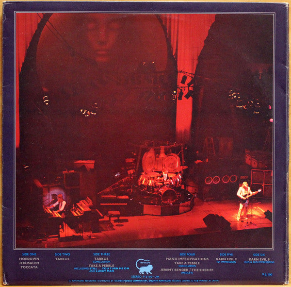 Emerson, Lake & Palmer - Welcome Back My Friends To The Show That Never Ends - Ladies And Gentlemen (3xVinyl, LP, Album) Very Good Plus (VG+) / Very Good (VG)