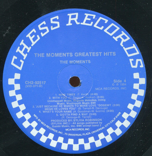 The Moments - The Moments Greatest Hits (2xVinyl, LP, Compilation, Reissue) Very Good Plus (VG+) / Very Good (VG)