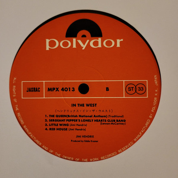 Jimi Hendrix - Hendrix In The West (Vinyl, LP, Album, Reissue)