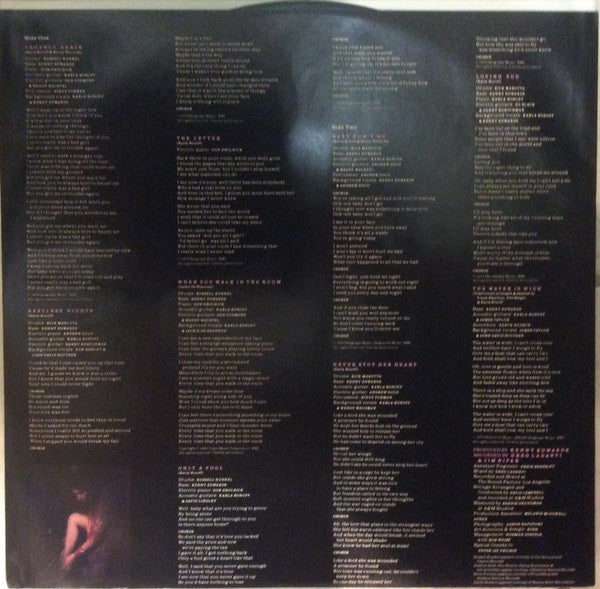 Karla Bonoff - Restless Nights (Vinyl, LP, Album, Stereo) Very Good Plus (VG+) / Very Good (VG)