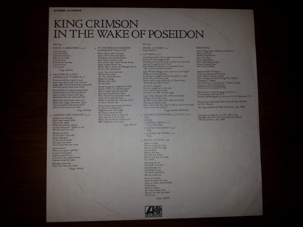 King Crimson - In The Wake Of Poseidon (LP, Album, Reissue) - Very Good Plus (VG+) / Very Good Plus (VG+)