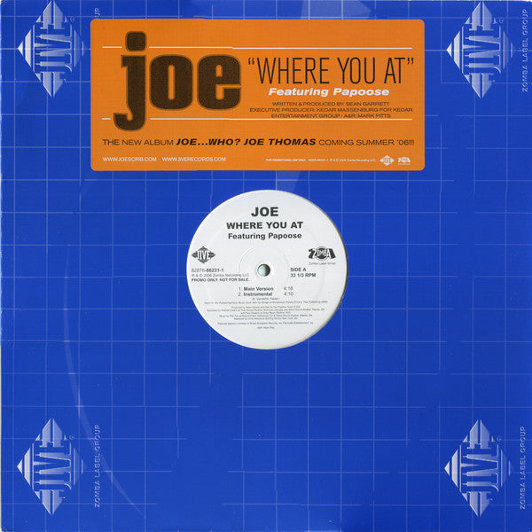 Joe - Where You At (Vinyl, 12", Promo) Very Good Plus (VG+) / Very Good Plus (VG+)