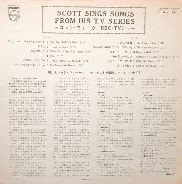 Scott Walker - Scott (Scott Walker Sings Songs From His T.V. Series...