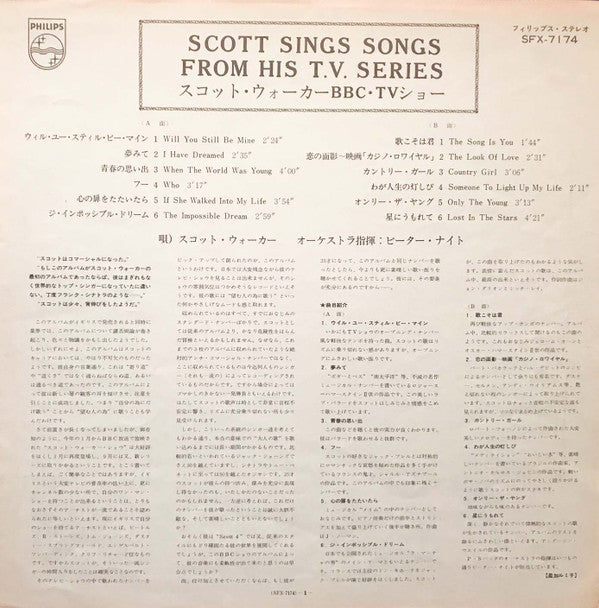 Scott Walker - Scott (Scott Walker Sings Songs From His T.V. Series...